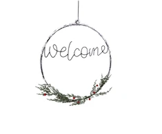 Pakabinamas šviestuvas LED Wianek 'WELCOME' 40 cm Šiltai balta