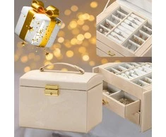 „Lelani“ daugiapakopis papuošalų dėžutė, „L-rusvai gelsvas-Gold“ papuošalų bagažinė