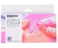 Akriliniai dažai Art Rangers 8 spalvų, 22 ml pastelinės spalvos