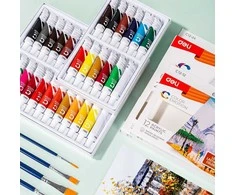 Akriliniai dažai DELI 24 spalvų 12ml tūbelėse