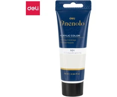 Akriliniai dažai DELI Finenolo 75ml, baltos spalvos