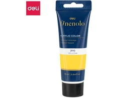 Akriliniai dažai DELI Finenolo 75ml, geltonos spalvos