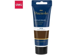 Akriliniai dažai DELI Finenolo 75ml, rudos spalvos