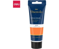 Akriliniai dažai DELI Finenolo 75ml, vermilijono spalvos
