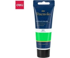 Akriliniai dažai DELI Finenolo 75ml, žalios spalvos