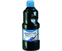 Akriliniai dažai Fila Giotto, 500ml, juodos spalvos