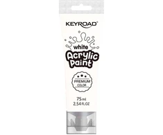 Akriliniai dažai Keyroad 75ml, baltos spalvos