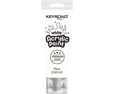 Akriliniai dažai Keyroad 75ml, baltos spalvos