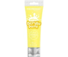 Akriliniai dažai Keyroad 75ml, geltonos spalvos