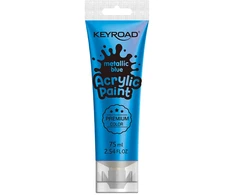 Akriliniai dažai Keyroad 75ml, metalizuotos mėlynos spalvos