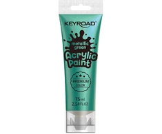 Akriliniai dažai Keyroad 75ml, metalizuotos žalios spalvos