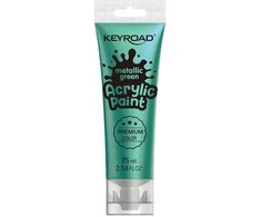 Akriliniai dažai Keyroad 75ml, metalizuotos žalios spalvos