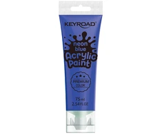 Akriliniai dažai Keyroad 75ml, neoninės mėlynos spalvos