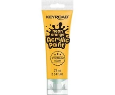 Akriliniai dažai Keyroad 75ml, neoninės oranžinės spalvos