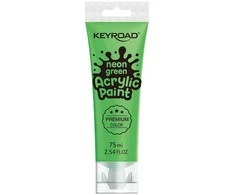 Akriliniai dažai Keyroad 75ml, neoninės žalios spalvos