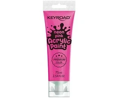 Akriliniai dažai Keyroad 75ml, neoninės rožinės spalvos