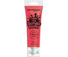 Akriliniai dažai Keyroad 75ml, neoninės raudonos spalvos