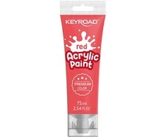 Akriliniai dažai Keyroad 75ml, raudonos spalvos