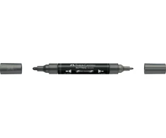 Akrilinis žymeklis Faber-Castell Multimark SP, metalinė plieno spalva 297