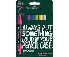 Akrilinių žymeklių rinkinys Faber-Castell Multimark 6 spalvų