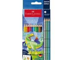 Faber-Castell - CP spalvoti rašikliai su grip'u, dinozaurai, 10+3 vnt. (201545)