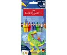 Faber-Castell – CP Jumbo Grip dino 8+2 kartoninė piniginė (110922)