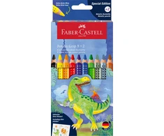 Faber-Castell – CP Jumbo Grip dino 8+2 kartoninė piniginė (110922)
