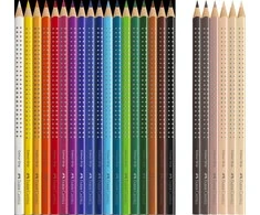 Akvareliniai spalvoti pieštukai Faber-Castell Colour Grip 18 +6 odos atspalvio spalvos