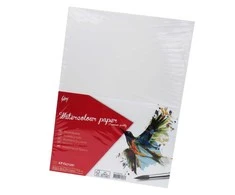 Akvarelinis popierius College, A4, 200g, neklijuoti lapai, 100 lapų