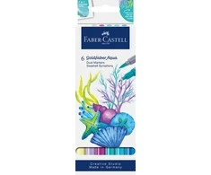 Akvareliniai žymekliai Faber-Castell Gofa Aqua, 6 spalvos