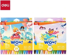 Aliejinės pastelės DELI ColorWow 24 spalvų