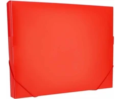 Aplankas dokumentams College A4/3cm, 0.7mm, su gumelėmis, plastikinis, raudonos spalvos