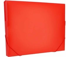 Aplankas dokumentams College A4/3cm, 0.7mm, su gumelėmis, plastikinis, raudonos spalvos