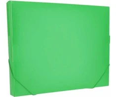 Aplankas dokumentams College A4/3cm, 0.7mm, su gumelėmis, plastikinis, žalios spalvos
