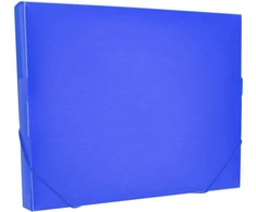 Aplankas dokumentams College A4/3cm, 0.7mm, su gumelėmis, plastikinis, mėlynos spalvos