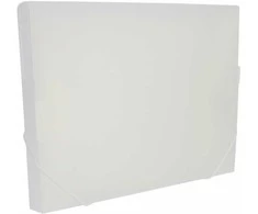 Aplankas dokumentams College A4/3cm, 0.7mm, su gumelėmis, plastikinis, baltos spalvos