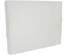 Aplankas dokumentams College A4/3cm, 0.7mm, su gumelėmis, plastikinis, baltos spalvos