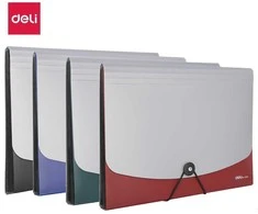 Aplankas-dokumentų dėklas su rankena DELI A4 13 skyrių, įvairių spalvų