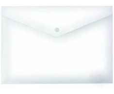 Aplankas-vokas College A5, 0.18mm, horizontalus, su spaustuku, plastikinis, skaidrus