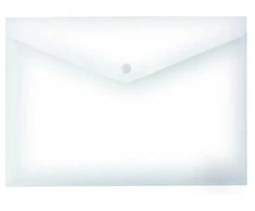 Aplankas-vokas College A5, 0.18mm, horizontalus, su spaustuku, plastikinis, skaidrus