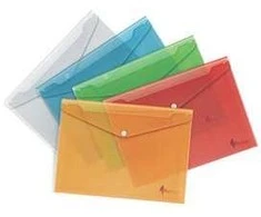 Aplankas-vokelis su spaude Forpus, A4, plastikinis, raudona, skaidrus