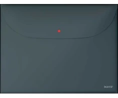 Aplankas vokelis Leitz Cosy Privacy su spaustuku ir 2 kišenėmis, A4, aksominės pilkos spalvos, 3 vnt.
