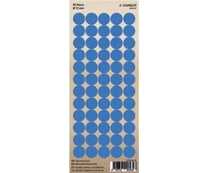 Apvalūs lipdukai žymėjimui Charlot, Ø12mm, 60 vnt lape, mėlynos spalvos