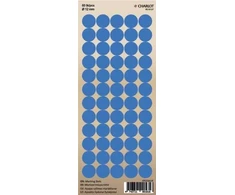 Apvalūs lipdukai žymėjimui Charlot, Ø12mm, 60 vnt lape, mėlynos spalvos