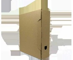 Archyvinė dėžė College A4 8cm, su dangčiu, rudos spalvos