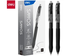 Gelinis rašiklis DELI SMMOS G075 0,5 mm juodos spalvos