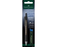 Automatinis pieštukas Faber-Castell Grip-Matic, 0,7 mm rudos spalvos + grafitai B 0,7 mm