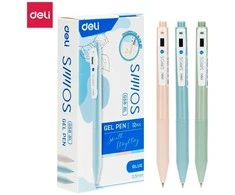 Automatinis rašiklis gelinis DELI SMMOS 0.5mm, mėlynos spalvos