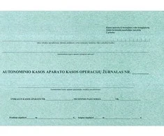Autonominio kasos aparato kasos operacijų žurnalas , A4, horizontalus, segtas per nugarėlę