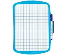 Balta magnetinė lenta Keyroad 21,5x29 cm, dvipusė, su plastikiniu rėmeliu, su rašikliu